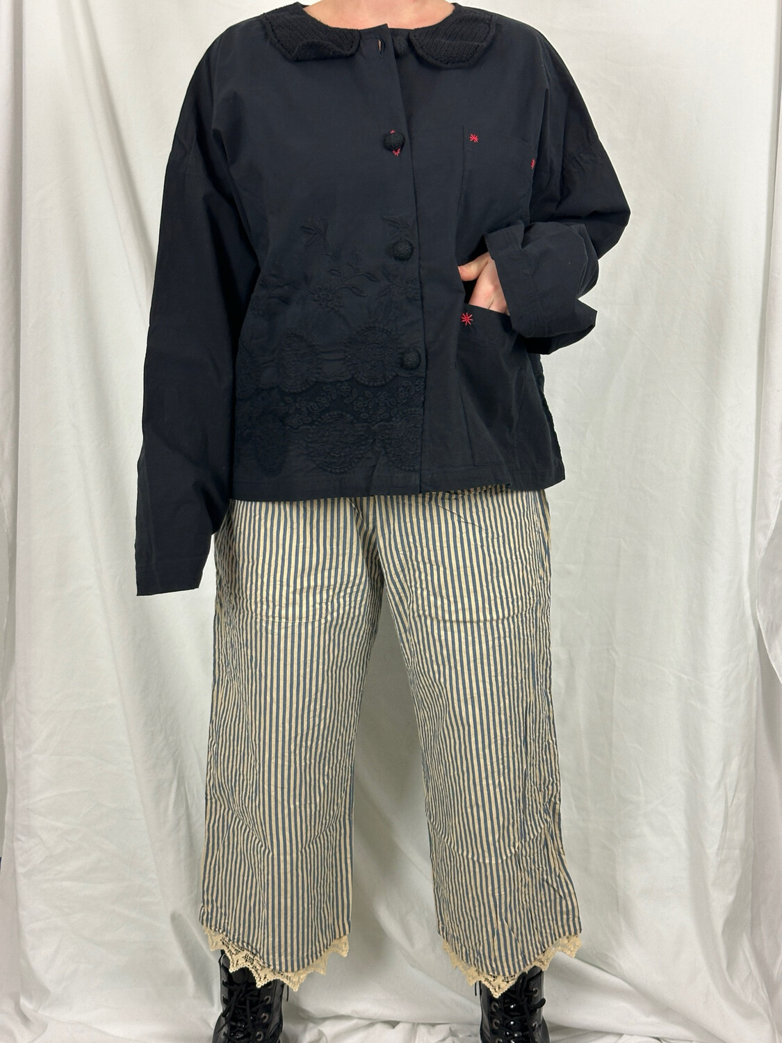 Ewa i Walla Jacke SS24 Eleri 66751 Black Geig Cotten