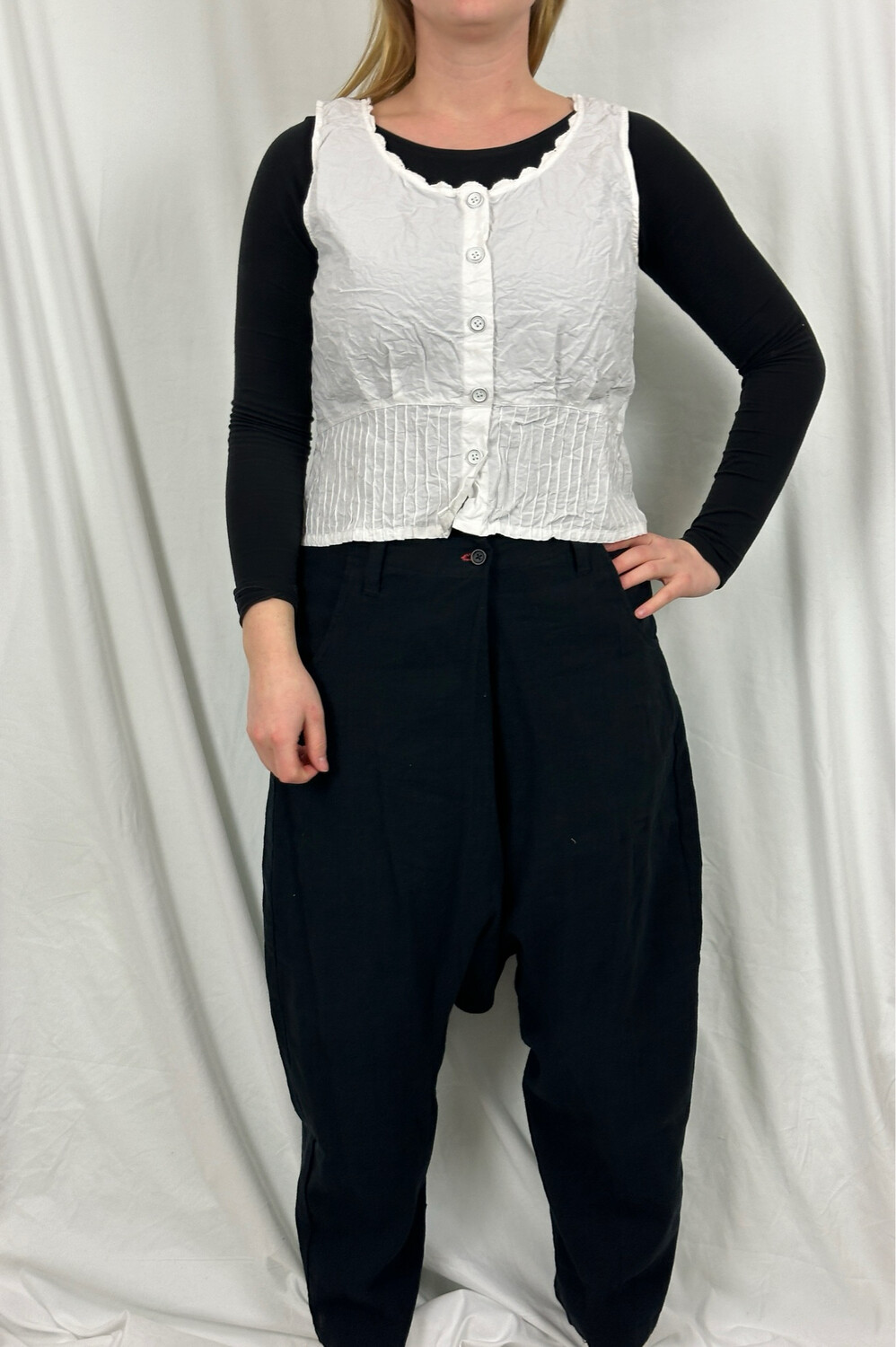Ewa i Walla Top Livia SS24 White 33370 Baumwolle L