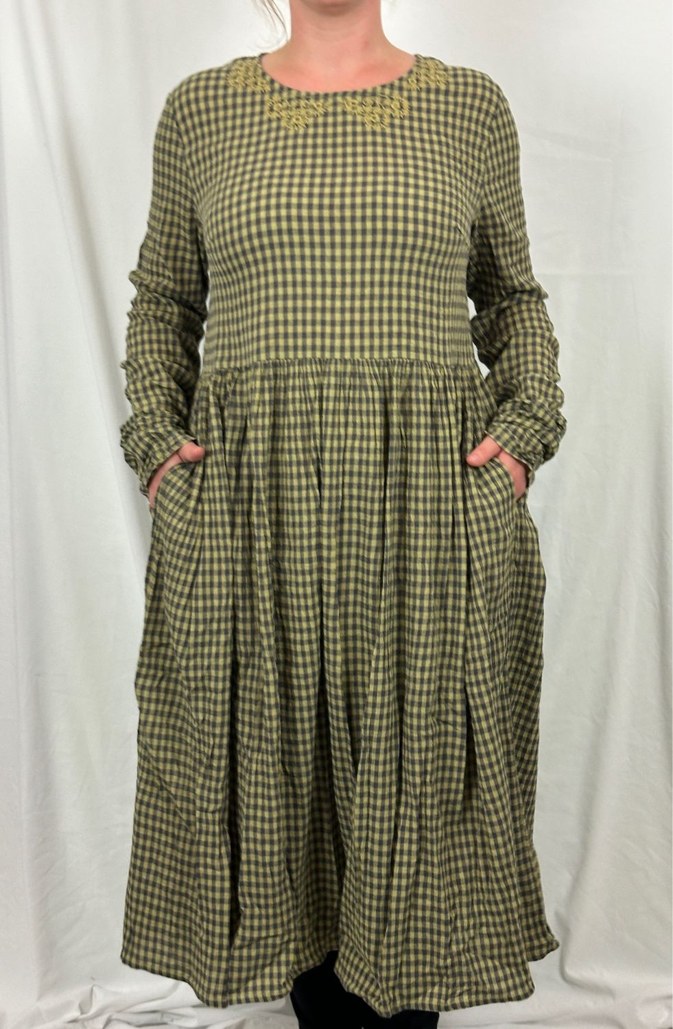 Ewa i Walla Kleid Meia AW24 Checked Cotten Original 55878