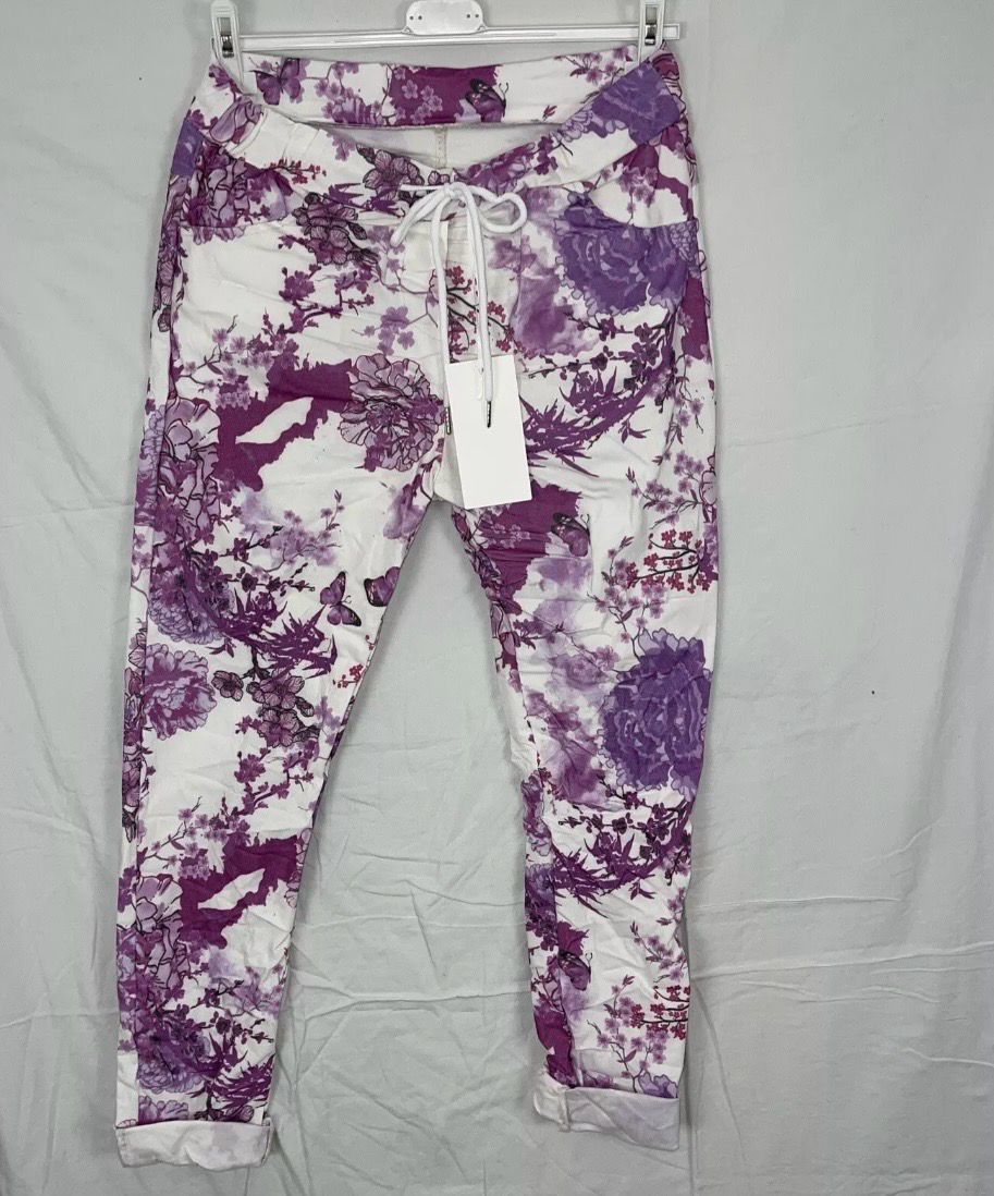 Julia Wang Hose Blumen Print Stretch  One Size div. Farben