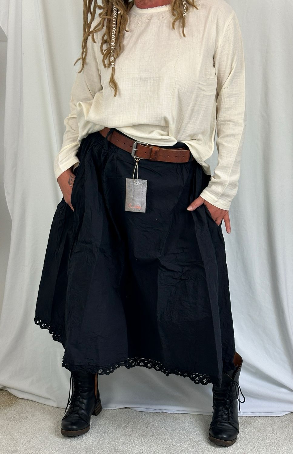Ewa i Walla Rock Gitte AW24 Black Cotten 22239