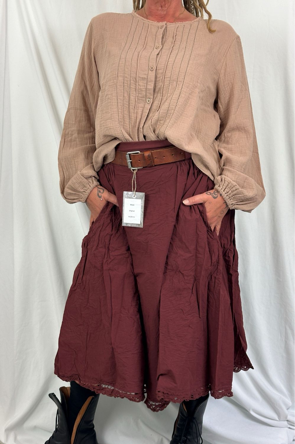 Ewa i Walla Rock Gitta AW24 Burgundy 22239