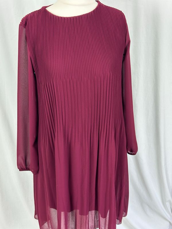 Julia Wang Plissee Kleid One Size Uni Weinrot