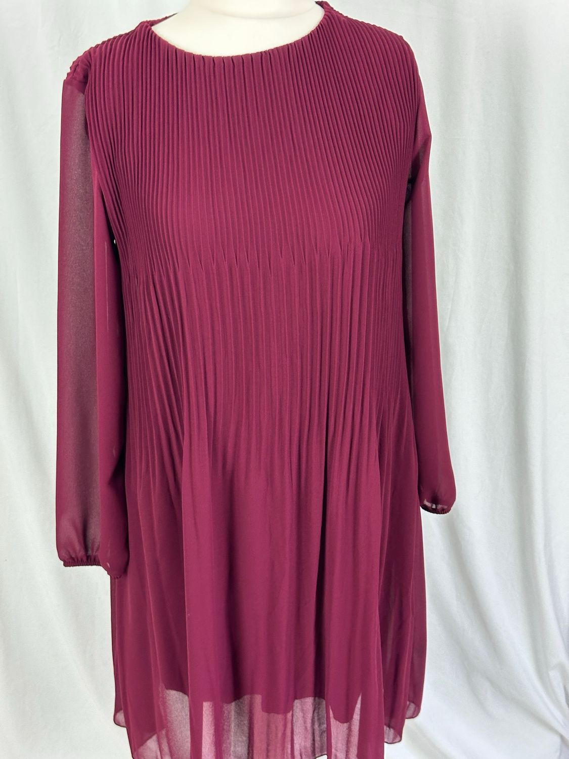 Julia Wang Plissee Kleid One Size Uni Weinrot