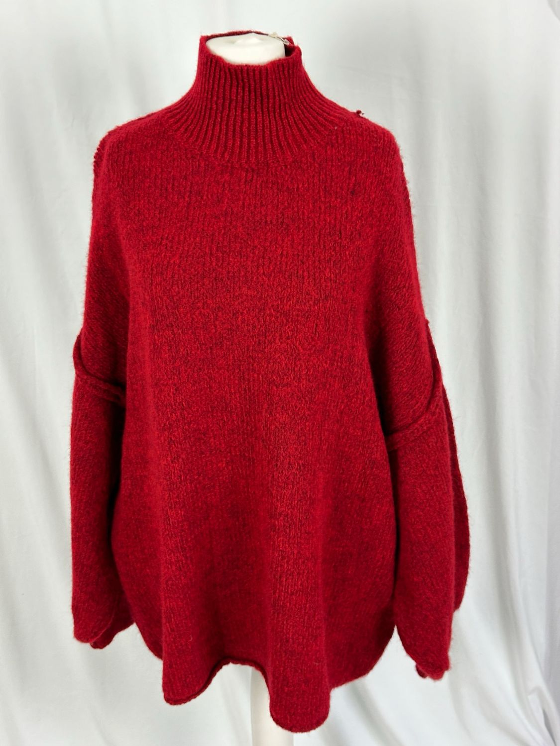 Julia Wang Pullover One Size Rollkragen Uni Kuschel div. Farben