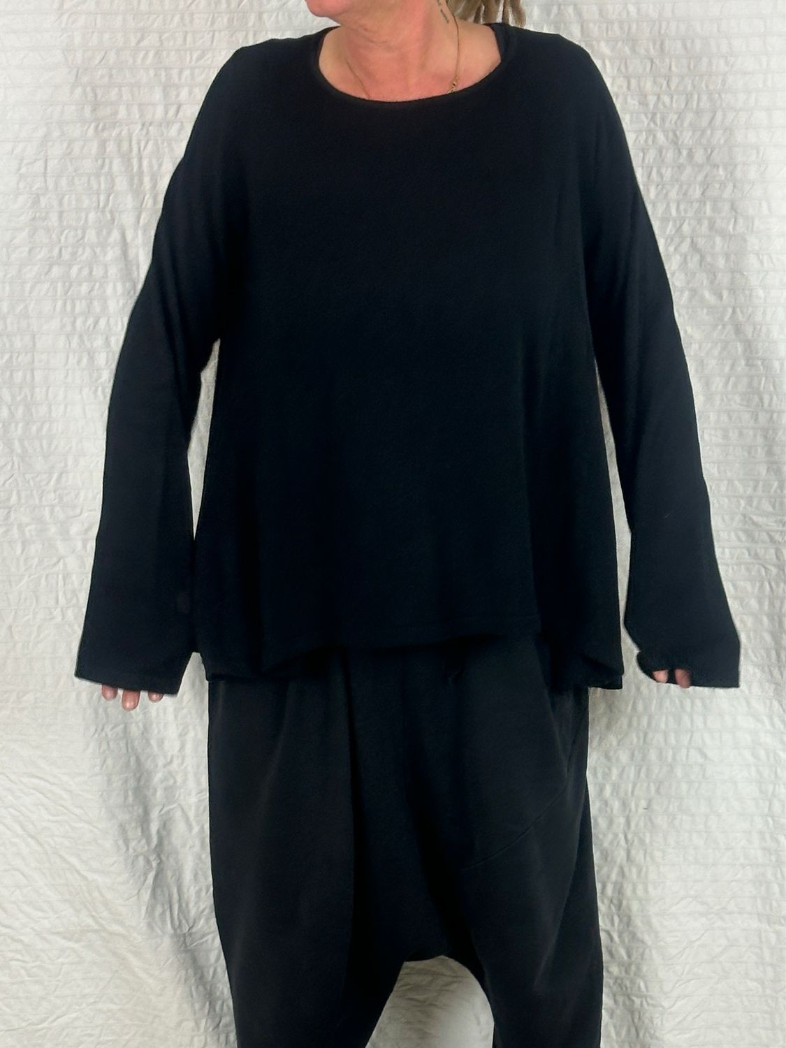 Pluslavie/PLÜ Big Shirt Knit SS25 Black 2091