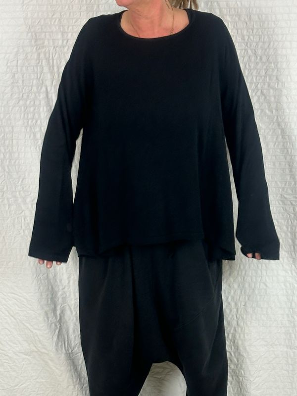 Pluslavie/PLÜ Big Shirt Knit SS25 Black 2091