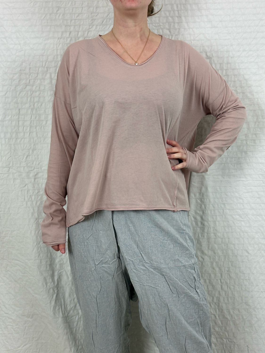 Ewa i Walla Tee SS25 Zita 44146 Jersey Pale Mauve