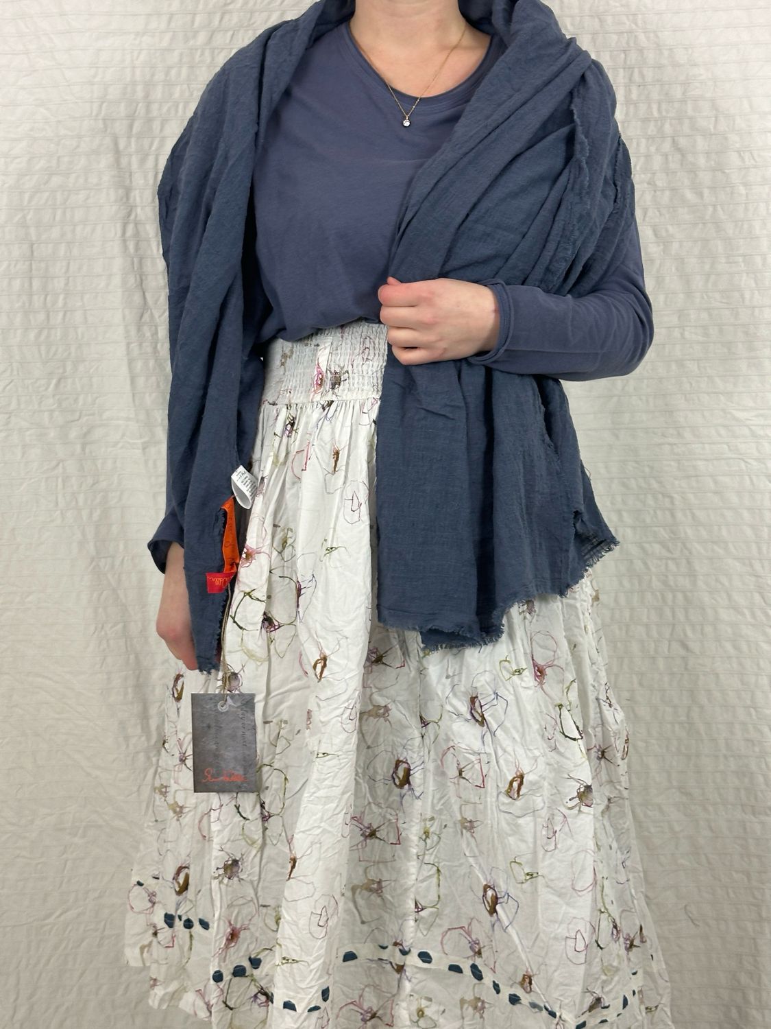 Ewa i Walla Shawl SS25 Judy 77610 One Size Blue Gauze