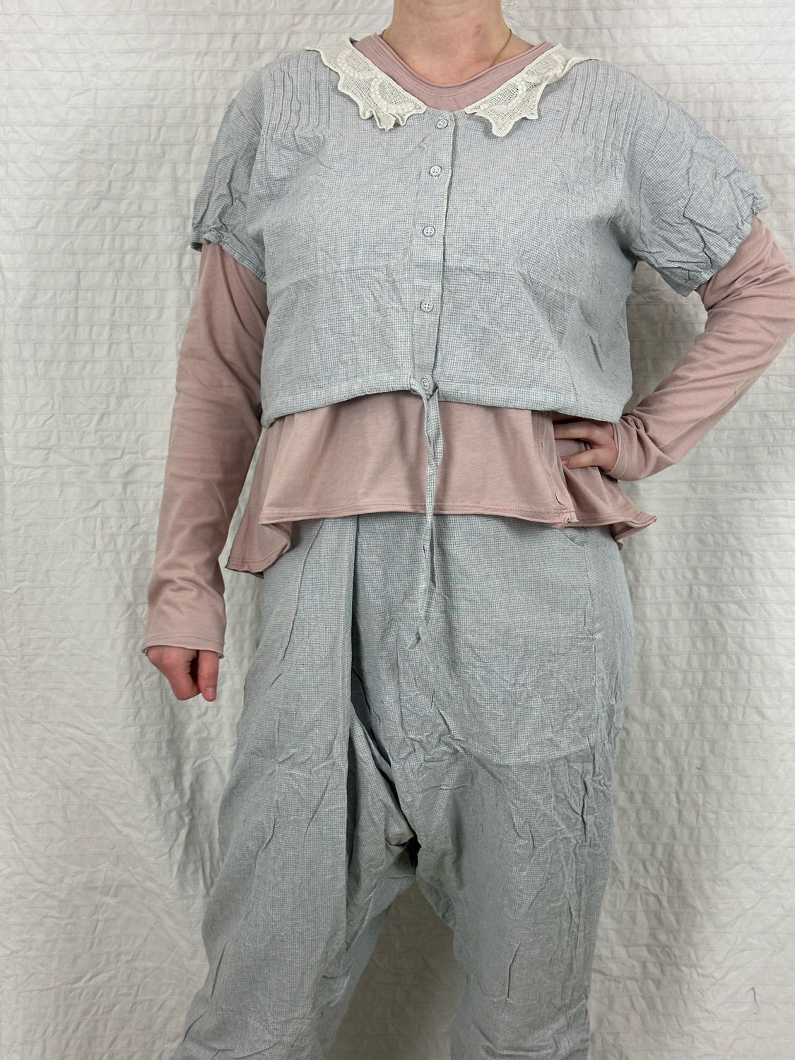 Ewa i Walla Bluse Lula SS25 Original 44139 Small Checked