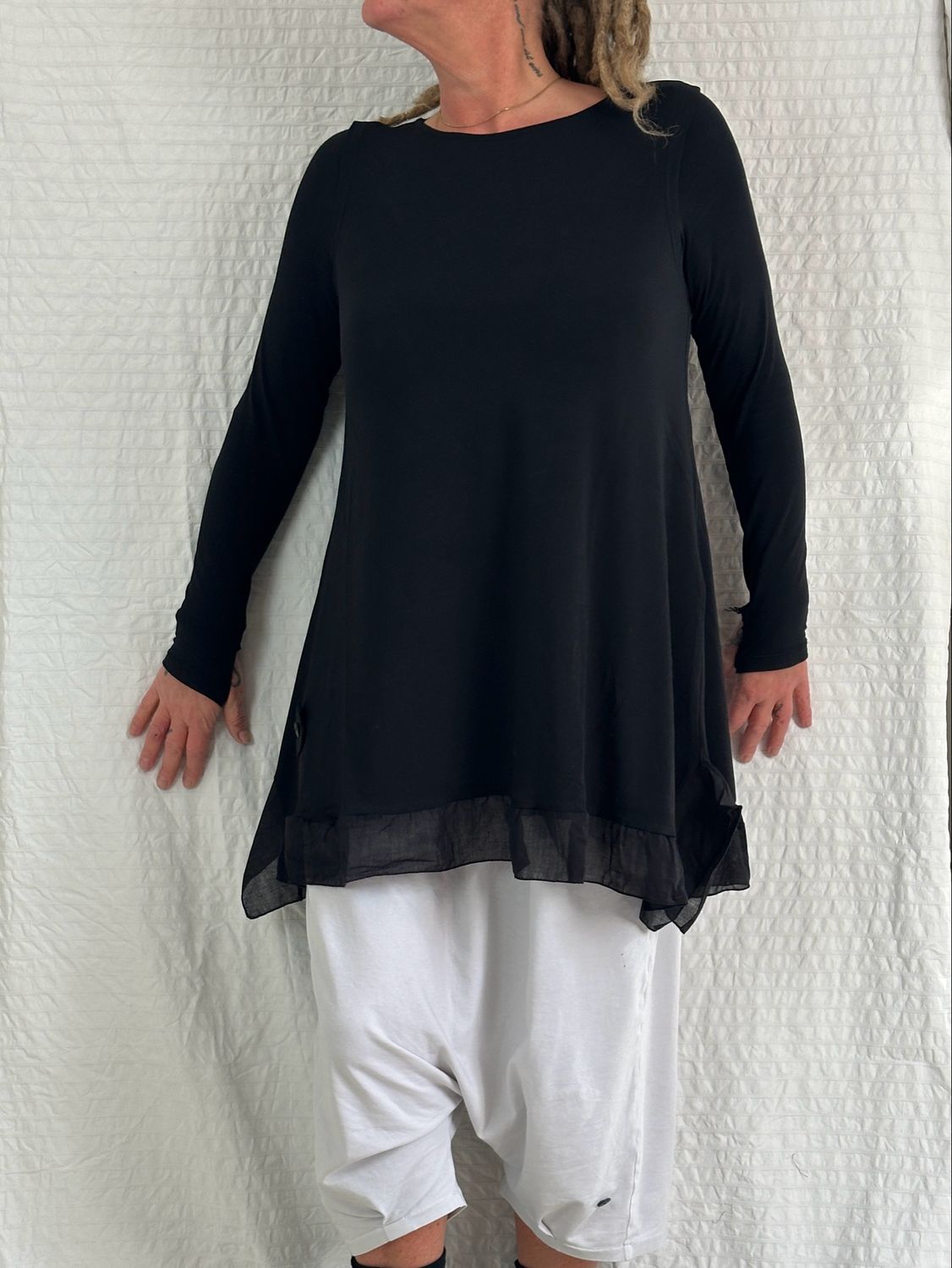 Pluslavie/PLÜ Rü Top Black SS25 5008 L