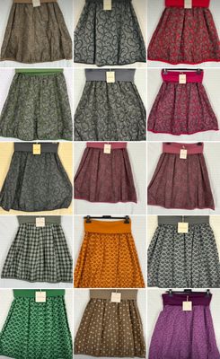 Julia Wang Ballonrock Feincord div. Farben und Muster One Size