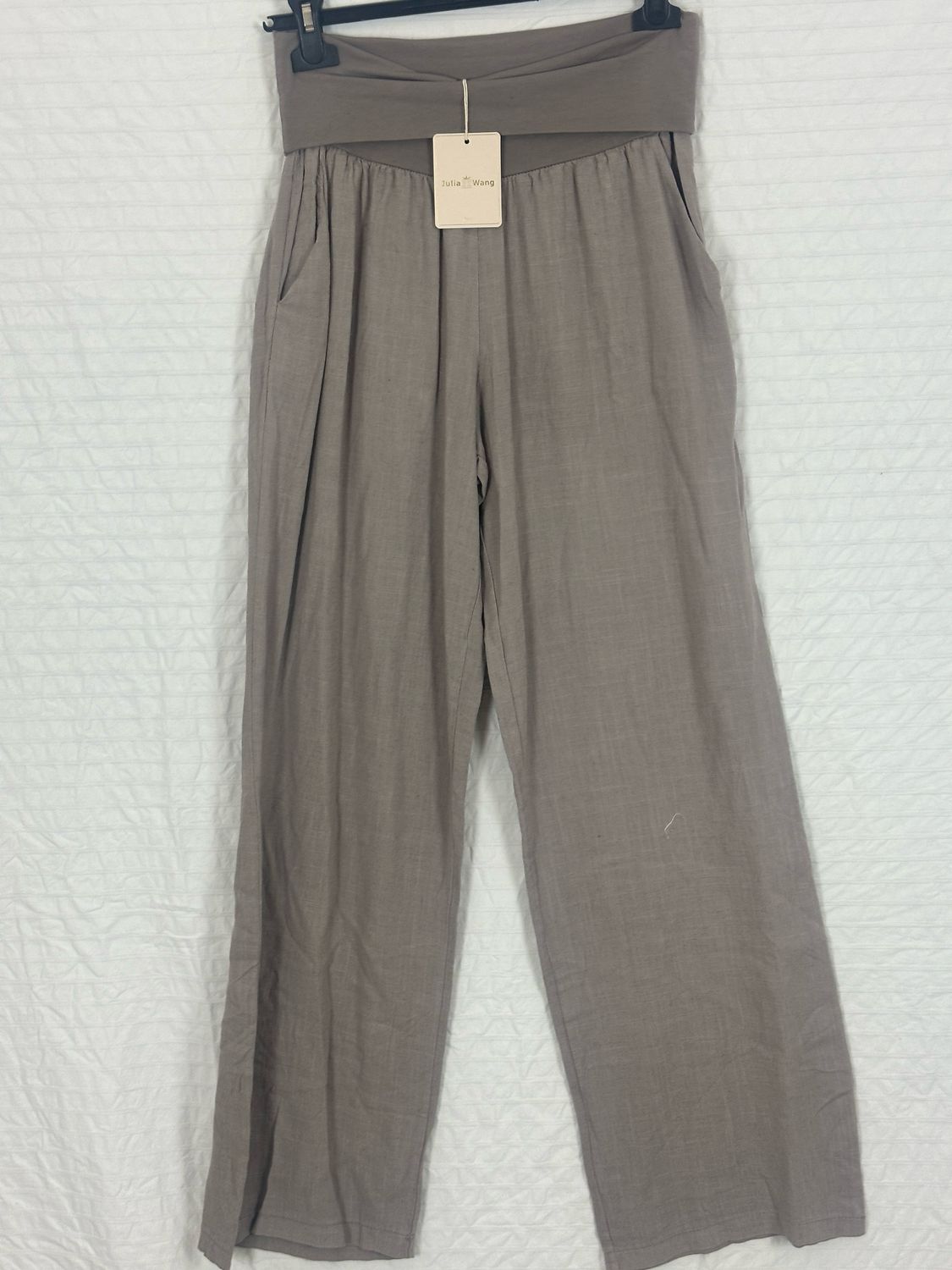 Julia Wang Hose Leinen XL Uni Taschen div. Farben