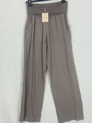 Julia Wang Hose Leinen XL Uni Taschen div. Farben