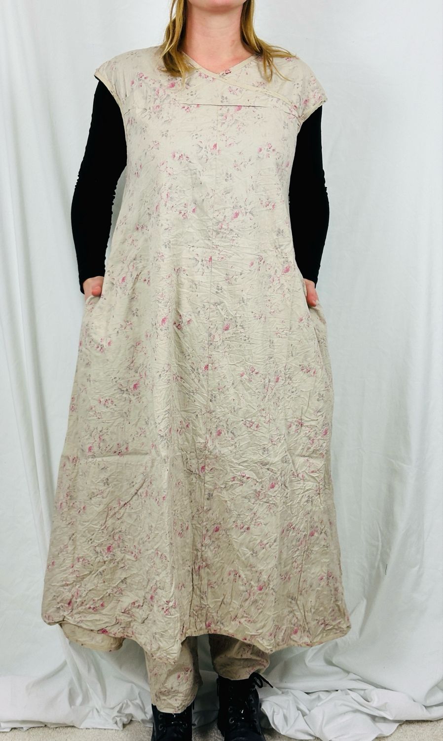 Les Ours Litchi Popeline SS24 Robe Beige Rose XL