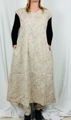 Les Ours Litchi Popeline SS24 Robe Beige Rose XL