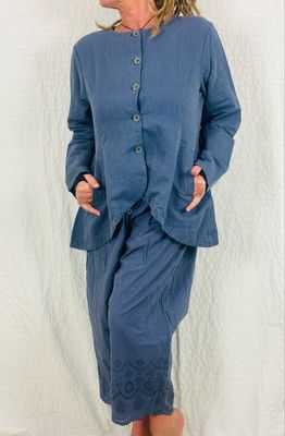 Ewa i Walla 77613 Jacket Twill SS25 Celest Blue