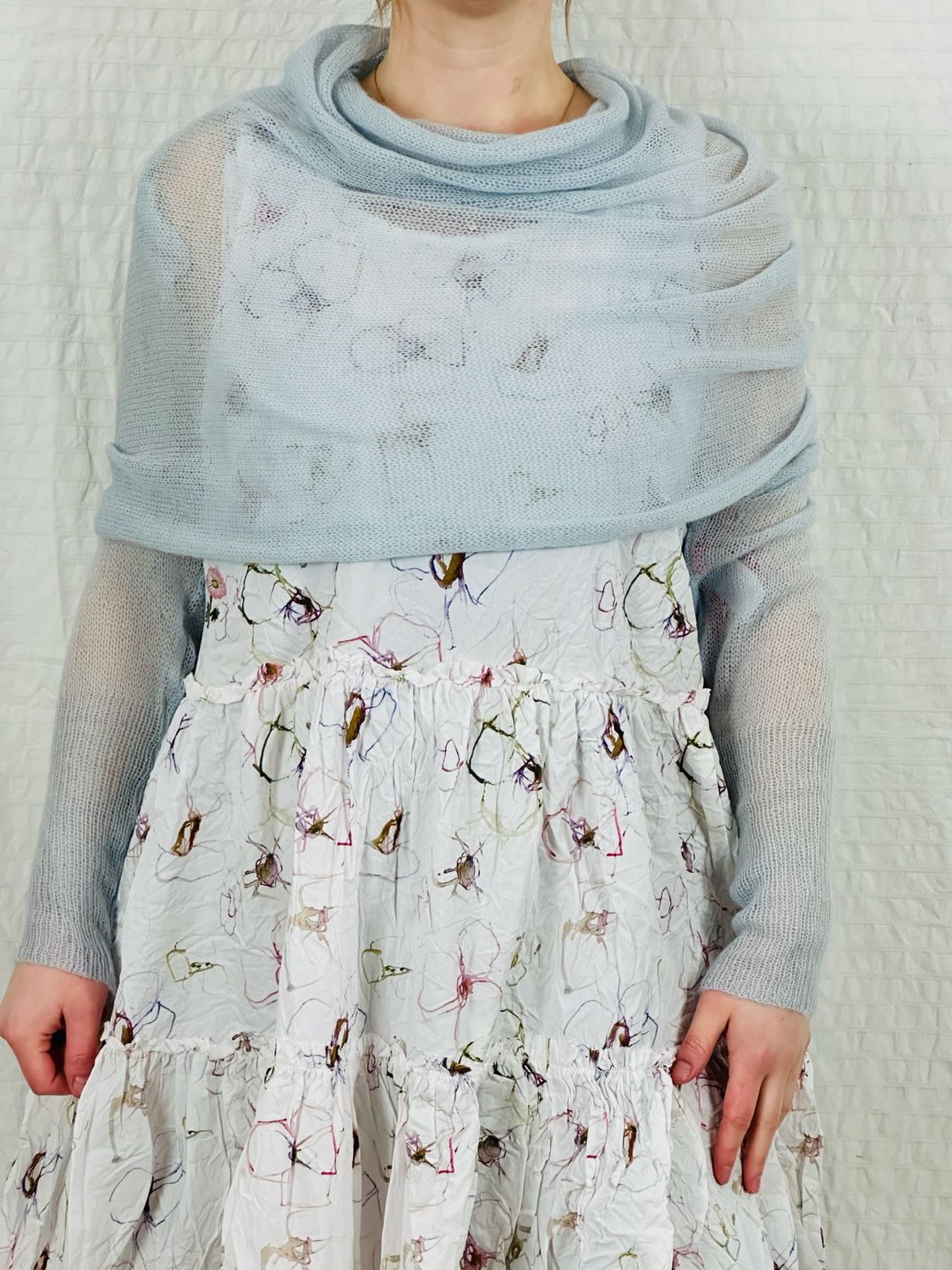 Ewa i Walla Bessie SS25 One Size 77611 Baby Alpaca Light Blue