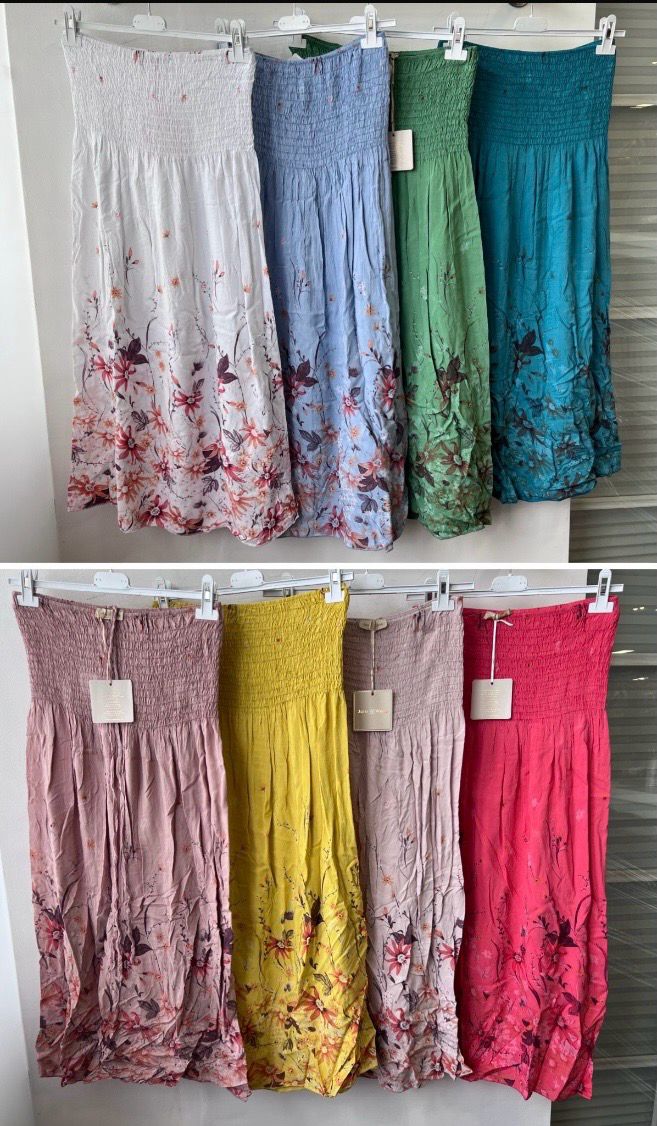 Julia Wang Rock Blumen One Size Viskose div. Farben