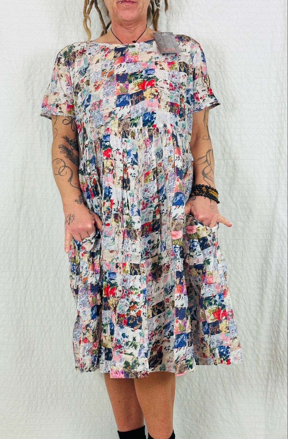 Ewa i Walla Kleid 55898 Beatrix SS25 Patch Cotten L