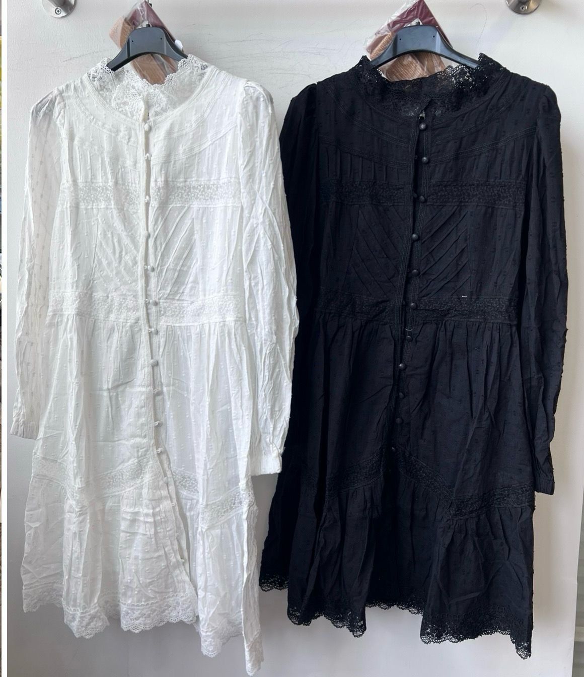 Julia Wang Tunika Kleid One Size Spitze