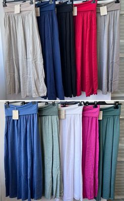 Julia Wang Leinen Rock Lang One Size div. Farben