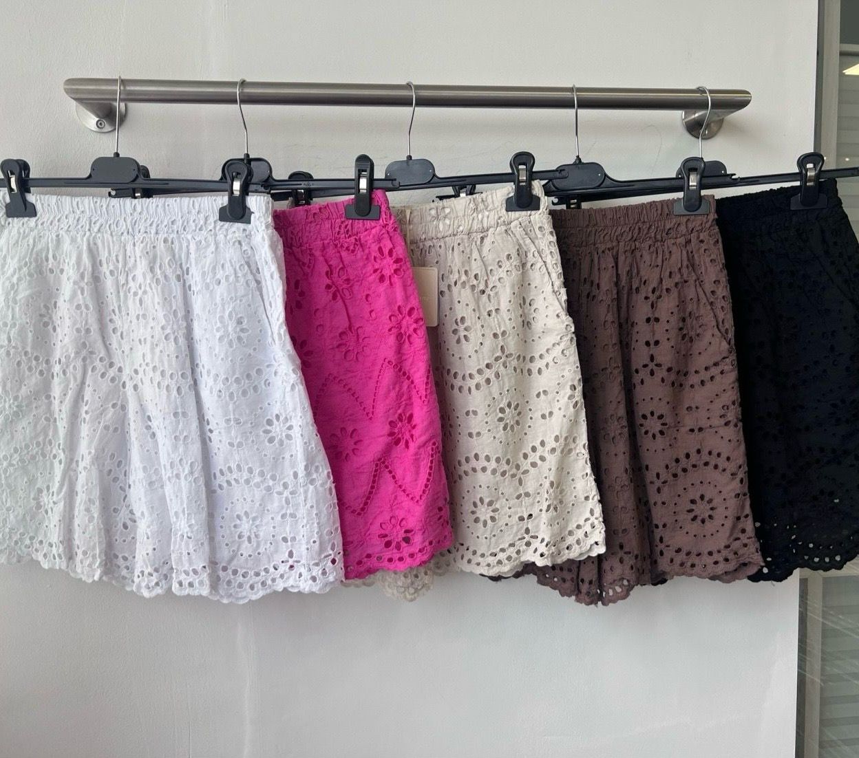 Julia Wang kurze Hose Gelocht Blickdicht One Size div. Farben
