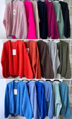 Julia Wang CXL Strickjacke One Size Kuschel Cadigan div Farben