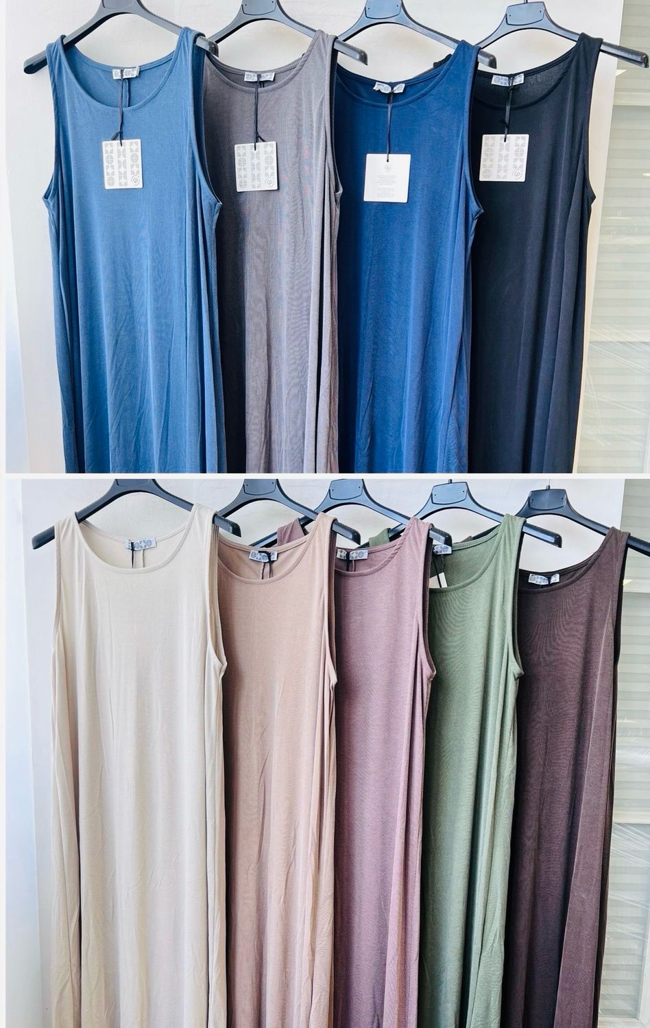 Julia Wang Kleid Uni Rippenoptik One Size div. Farben