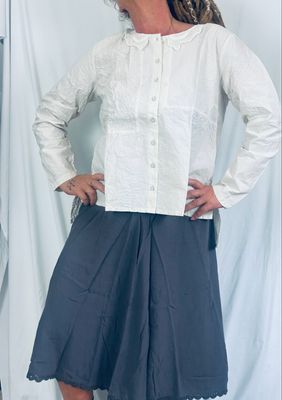 Ewa i Walla Bluse Ofelia Bone Cotten AW25 44161