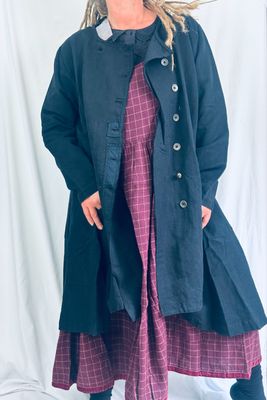 Ewa i Walla Mantel Embla AW25 Twill Black 66774