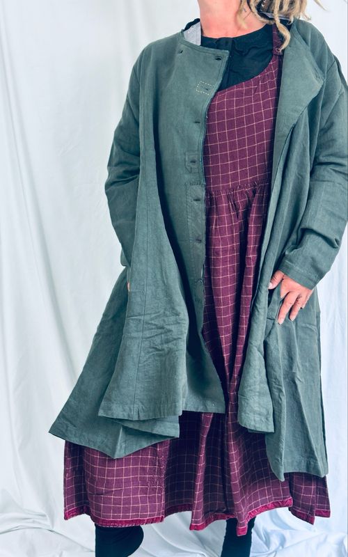 Ewa i Walla Mantel Embla Forest Geen AW25 Twill 66774