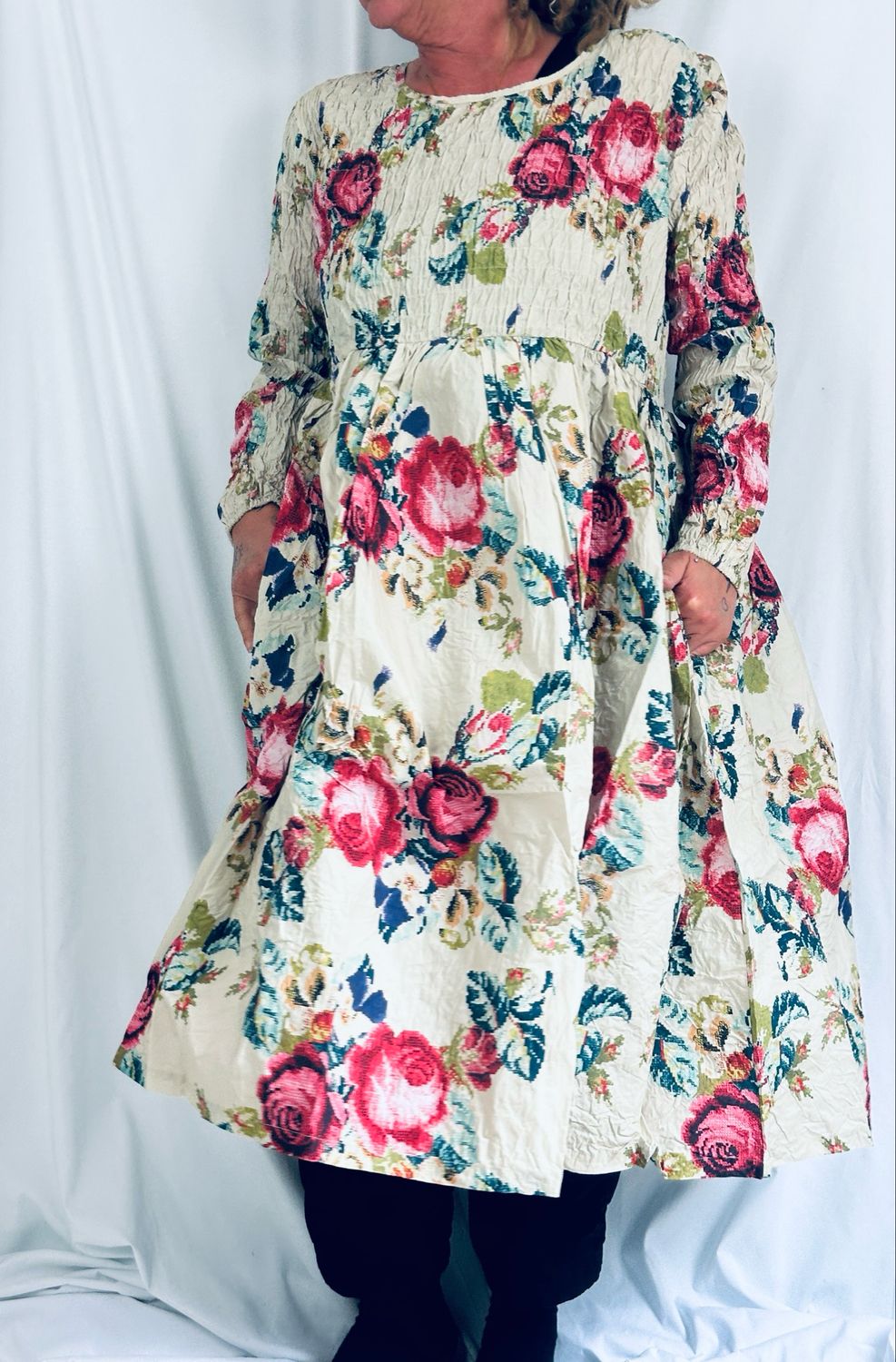 Ewa i Walla Kleid Deana Flower Cotten AW25 55921