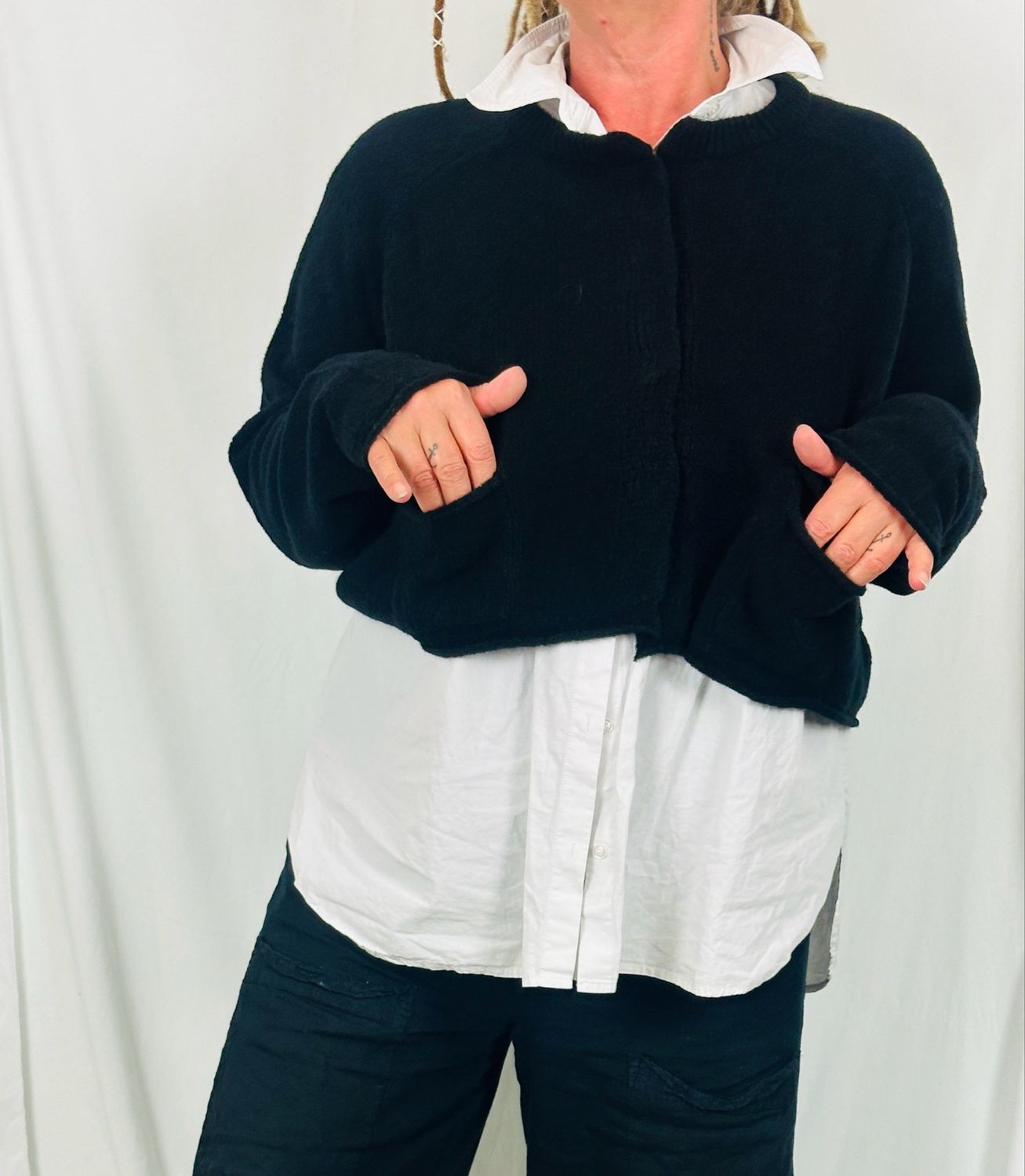 Rundholz Black Label Strickjacke Black AW25