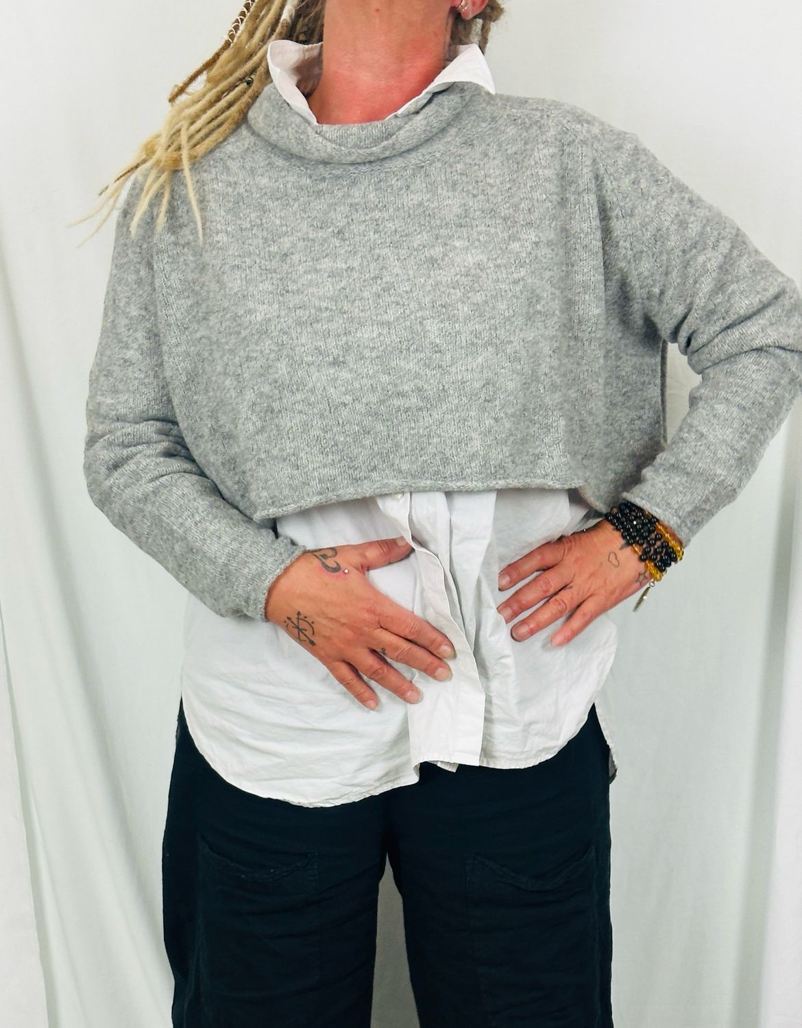 Rundholz Black Label Pullover Light Gray AW25
