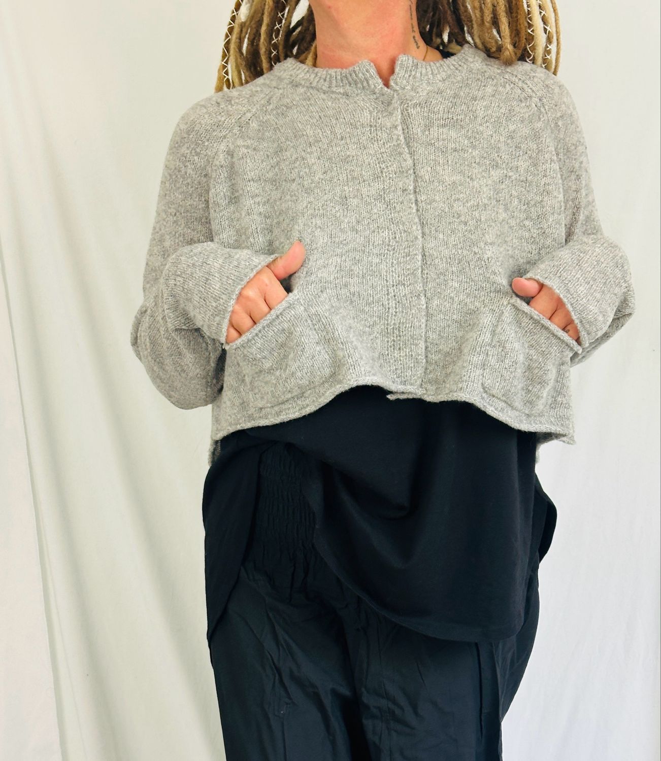 Rundholz Black Label Strickjacke Light Grey AW25 S