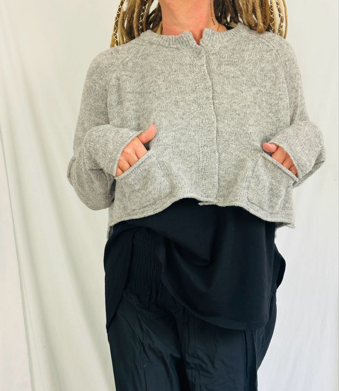 Rundholz Black Label Strickjacke Light Grey AW25 S