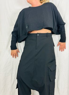 Pluslavie/PLÜ Wideshortshotsweat AW25 Black One Size 2101
