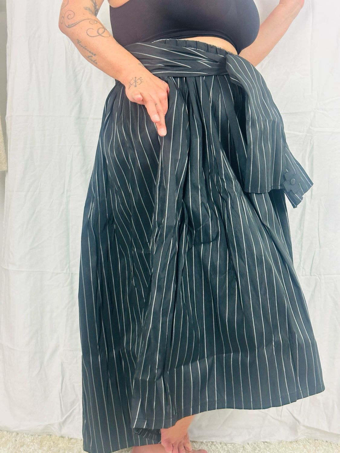 Pluslavie/PLÜ A New T Skirt AW25 Pinstripe 3021