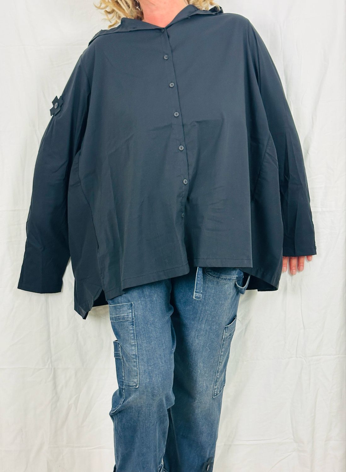 Pluslavie/PLÜ Pleated Blouse AW25 Black 4002