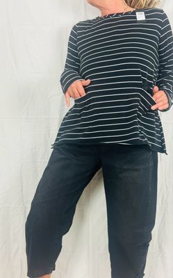 Pluslavie/PLÜ Backside Cardigan AW25 Pinstrope 2086