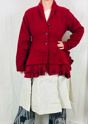 Ewa i Walla Jacke Catalin AW25 Red Woll 66777