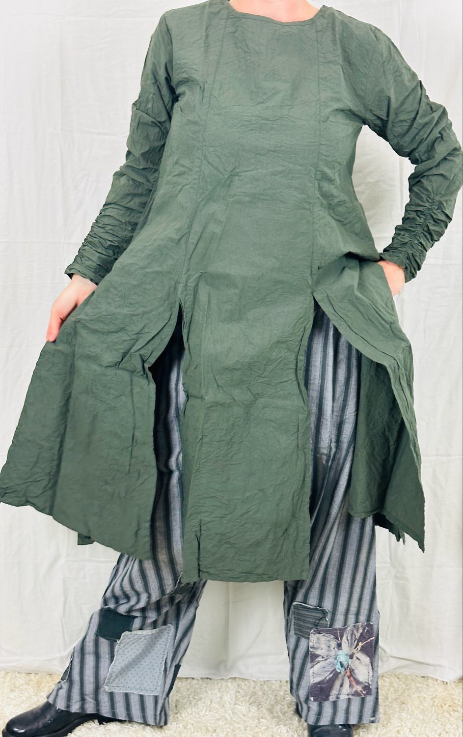 Ewa i Walla Bluse Maggi AW25 Forest Green 44158