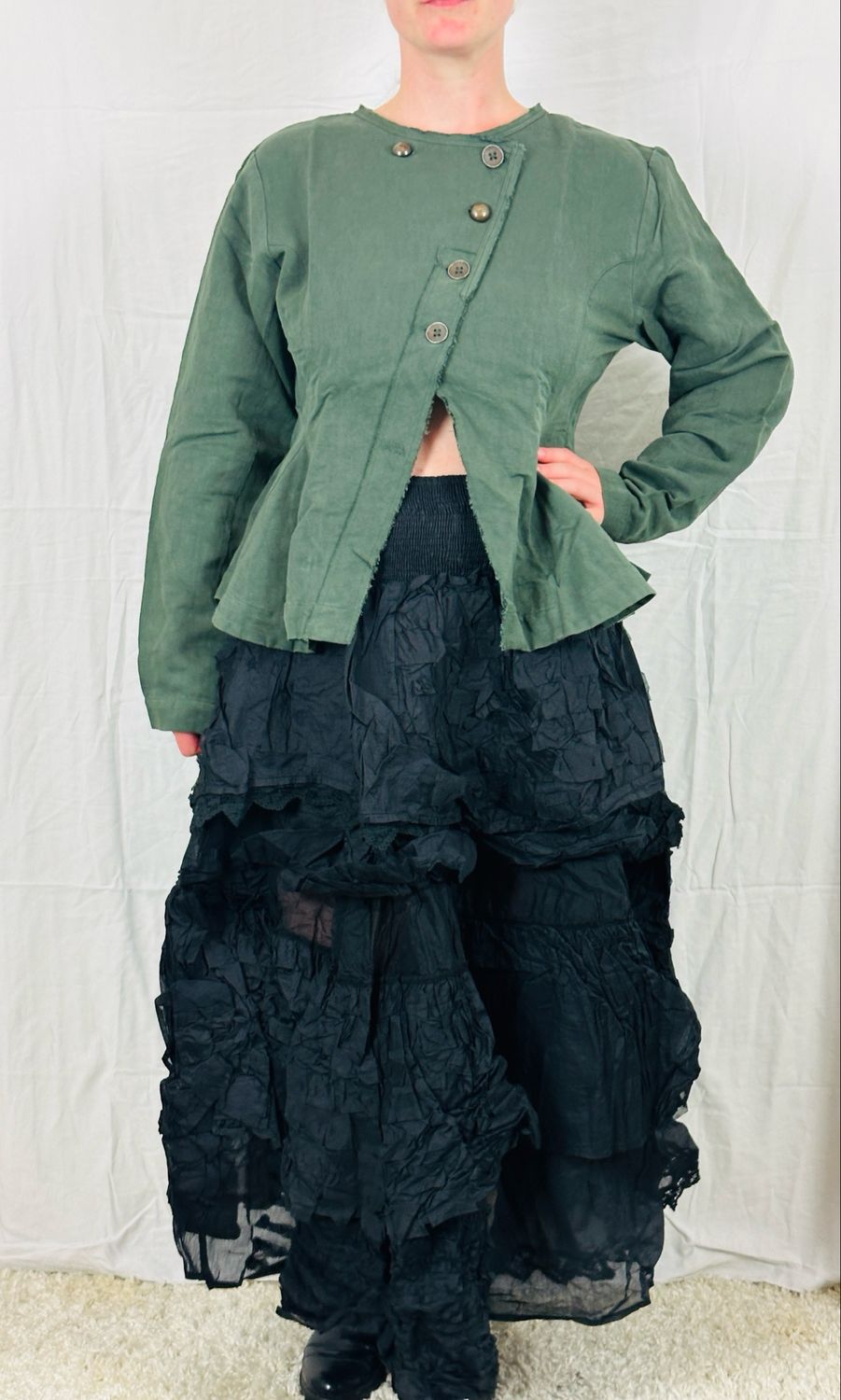 Ewa i Walla Jacke Undis AW25 Twill Forest Geen 66773