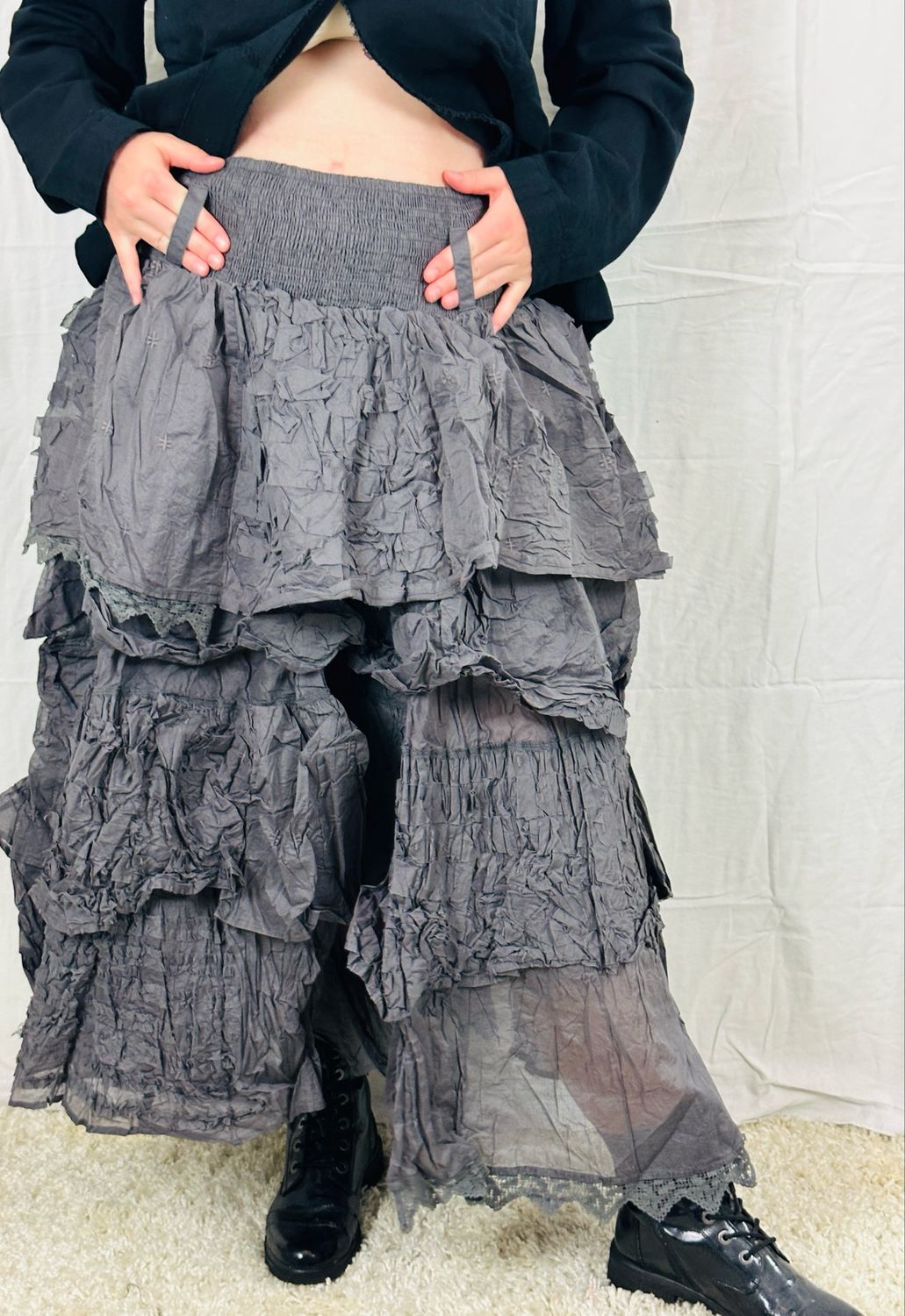 Ewa i Walla Rock Magda AW25 Graphite Embro. Cotten One Size 22300