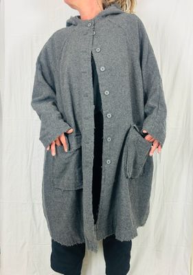 Rundholz Black Label Mantel Dark Grey AW25