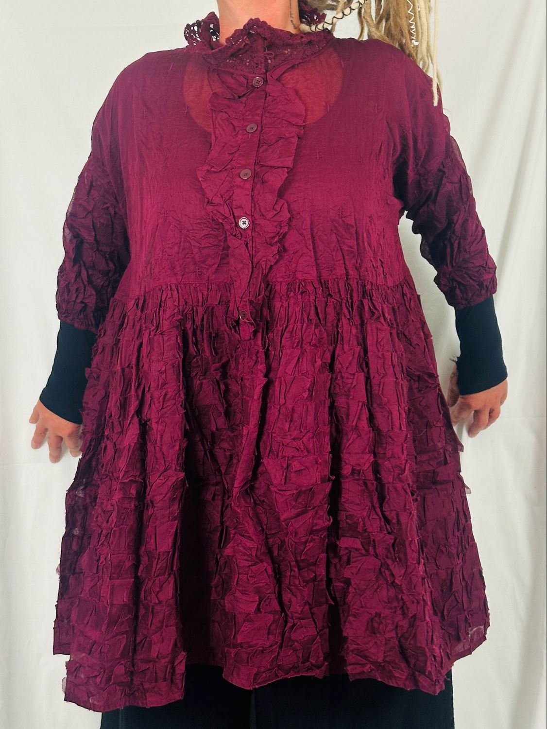Ewa i Walla Tunika Mildred Dark Plum AW25 44179