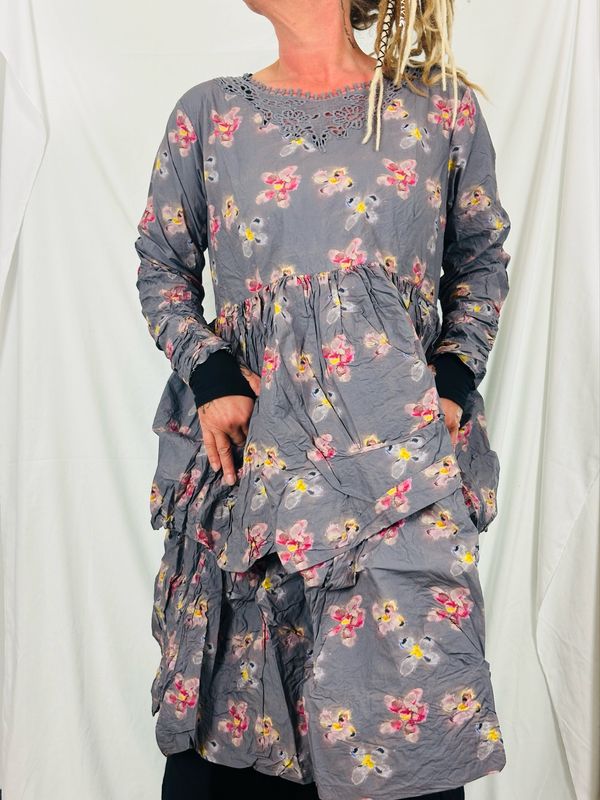 Ewa i Walla Kleid Fatima AW25 Flower Organic Cotten 55936 Ewa i Walla Kleid Fatima AW25 Flower Organic Cotten 55936