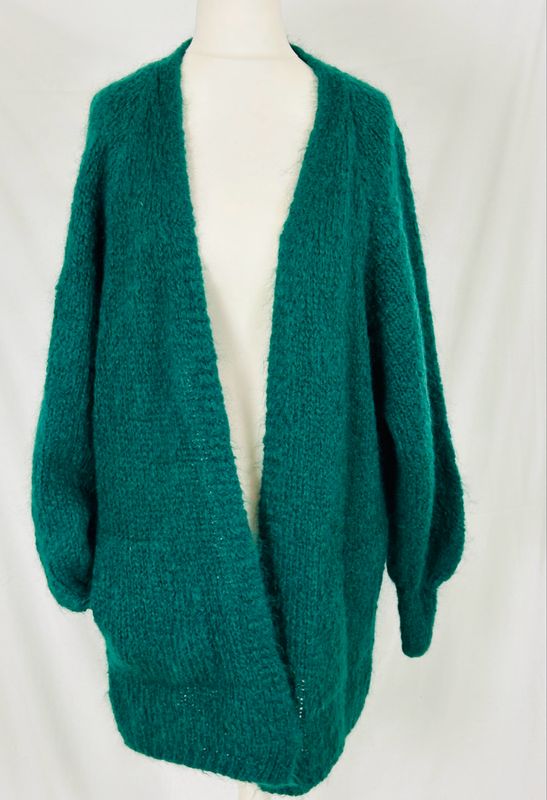 Julia Wang CLX Strickmantel One Size Uni Grün