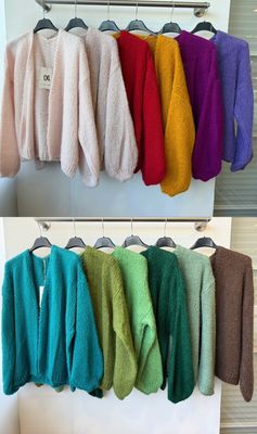 Julia Wang CXL Strickjacke One Size Kuschel Cadigan div Farben